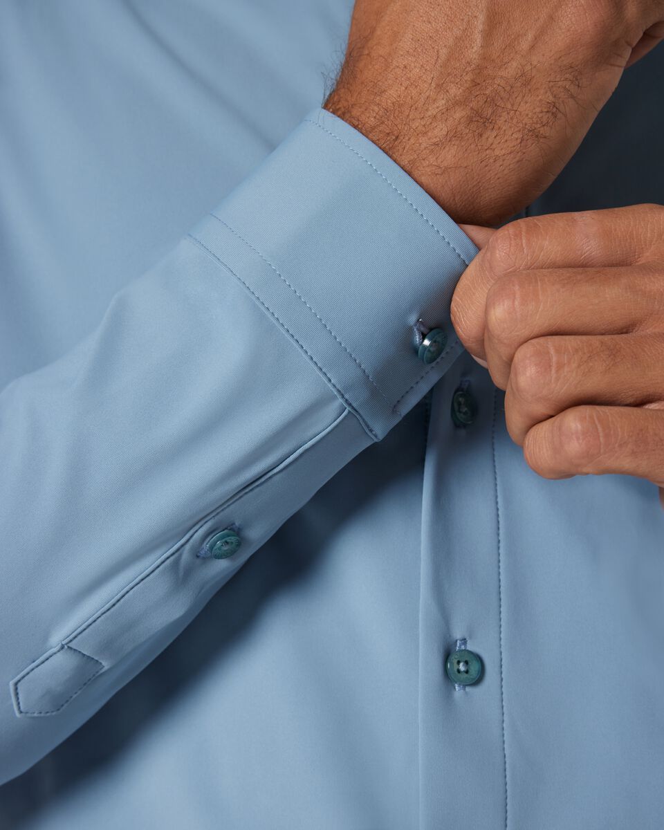 Slim Travel Shirt, Chalk Blue, hi-res